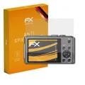 atFoliX 3x Panzerfolie für Panasonic Lumix DMC-TZ41 Schutzfolie matt&stoßfest