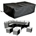Schutzhülle Abdeckplane Plane Rattan Gartenmöbel Wetterschutz Lounge Garnitur 262x192x70