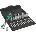 Ratsche Wera 8100 SA 6 Zyklop Speed Knarrensatz 1/4"-Antrieb metrisch 28-tlg.