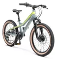 BIKESTAR Alu Mountainbike Jugendfahrrad 20 Zoll ab 6-9 Jahre Hardtail | 7 Gang Shimano Schaltung, Scheibenbremse, Federgabel | Kinder Fahrrad Grau Gelb | Risikofrei Testen