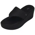 Fitflop PLATFFORMS WEDGE TOE-POST SANDALS Sandalette All Black schwarz 41 EU