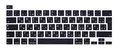 Keystickers Russisch/Deutsche Silikon Abdeckung für MacBook Pro 16" A2141 (2019), Pro 13" A2289/A2251 (2020) mit europäischer Enter-Taste | Russian/German Silicon Cover - SCHWARZ
