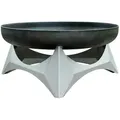 Feuerschale Svenskav Arka XXL 2039, Edelstahl, Rost, Metall, 63x31x63 cm, Grüner Punkt, Made in Europe, Handmade in Europe, abnehmbare Standfüße, hitzebeständig, Freizeit, Campingzubehör, Feuerschalen