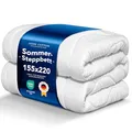 John Cotton New Way Bettdecke 155x220 - Leichte Steppdecke für Sommer | Weiche & Atmungsaktive Allergiker Sommerdecke | Oeko-Test Zertifiziert Decke | Sommerbettdecken | Dünne Decke 155 x 220 cm