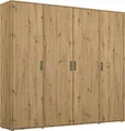 rauch Kleiderschrank VOYAGER Otto´s Choice Garderobe Wäscheschrank TOPSELLER Schlafzimmer (in 3 verschiedenen Ausstattungen BASIC/CLASSIC/PREMIUM) Schrank mit modernen Griffen in viel Stauraum MADE IN GERMANY, Eiche Artisan