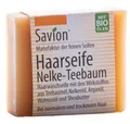 Savion Haarseife Nelke-Teebaum, bei problematischer Kopfaut, hilft bei Ekzemen und Schuppen, Vegan, Palmölfrei, Tierversuchsfrei, 85g | Made in Germany