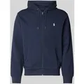 Polo Ralph Lauren Sweatjacke mit Logo-Stitching in Marine, Größe XXL