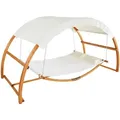 tectake Hängematte, Teak, Holz, 160x171.5x328 cm, Gartenmöbel, Hängematten