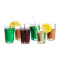 Relaxdays Trinkgläser 6er Set, 300ml, Gastro, Gläserset für den Haushalt, spülmaschinenfest, Cocktailgläser, transparent, Klar