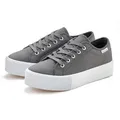 LASCANA Sneaker Schnürhalbschuh, Freizeitschuh aus Textil mit Plateausohle grau 40