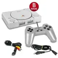 Playstation 1 - PS1 - Psx Konsole Fat in Grau (B-Ware) #10S + Ladekabel + 3-Chinch Kabel + original Controller in Grau