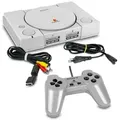 Playstation 1 - PS1 - Psx Konsole Fat in Grau + alle Kabel + Analog Controller