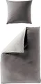 BIERBAUM Wendebettwäsche Modern Uni in Gr. 135x200 oder 155x220 cm, Renforcé, 2 teilig, Modernes Unidesign: Schlichte, elegante Optik für jedes Schlafzimmer