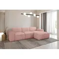 Kaiser Möbel Ecksofa, Sofa L form, Couch L form Siena L stoff Velo Rosa Rechts - Rosa