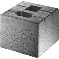 Diephaus Fundamentstein "Zaunpfosten", BxHxL: 20 x 17 x 20 cm, Beton - grau