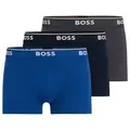 BOSS Trunk TRUNK 3 PACK (3-St) BOSS Schriftzug auf dem Bund blau L