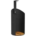 Gartendusche Schwarz 100x100x241,5 Cm Poly Rattan Akazienholz - Vidaxl