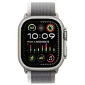 Apple Watch Ultra 2 GPS + Cellular 49 mm Titangehäuse Trail Loop Grün, Grau M/L
