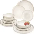 Sänger Tafelservice, Creme, Stein, 12-teilig, Rund, 27.5x5x27.5 cm, kratzfest, Essen & Trinken, Geschirr, Geschirr-Sets, Tafelservice