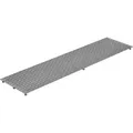 Gitterrost Auflage genoppt - Gitterrostauflage mit Rutschhemmung 800x200 mm - Grau