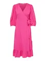 ONLY Damen ONLOLIVIA 3/4 WRAP Dress WVN NOOS Midi Kleid, Fuchsia Purple, S