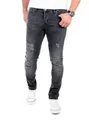 Reslad Destroyed-Jeans Reslad Jeans Herren Destroyed Look Slim Fit Denim Stretch Jeans-Hose Destroyed Look Slim Fit Jeans