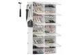 SONGMICS Schuhregal Schuhschrank, 30 x 40 x 30 cm pro Fach, für Flur, Eingangsbereich, mit 10 Fächern, mit Türen, für bis zu 40 Paar Schuhe, anpassbar