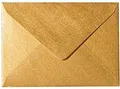 50 Visitenkarten Briefumschläge Mini Gold/Metallic 6 x 9 cm Verschluss-Technik: feuchtklebend, Grammatur 90 g/m²