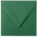 Briefumschläge24Plus Briefumschlag 50 St. 10 x 10 cm Briefumschläge Quadratisch Tannen Grün, 10 x 10 mm Briefumschläge Recyceltes Material