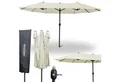 deluxe4home Sonnenschirm XXL Doppelsonnenschirm I Terrassenschirm Extra Groß, LxB: 450x260 cm, Mit Handkurbel & Dachbelüftung