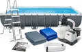 Intex 26364NP, 31805 l, Gerahmter Pool, Kind & Erwachsener, 6 Person(en), Leiter, Grau