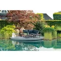 Gardenson Loungegarnitur, Anthrazit, Braun, Textil, 10-teilig, Akazie, massiv, Hartholz, Füllung: Polyester, 178x68x228.5 cm, Loungemöbel, Gartenlounge-Sets