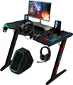 Raptor Gaming-Tisch GT100 120x60cm RGB schwarz RAPTOR-GAMING GT100-RGB