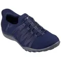 Skechers BREATHE-EASY-ROLL-WITH-ME Slip-On Sneaker Freizeitschuh für Maschinenwäsche geeignet blau 35 EU