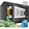 Kesser® Elektr. Tresor  Inkl. Batteriebox  Elektronischer Safe  3x Doppelbolzenverriegelung  Boden Wandtresor  Möbeltresor  Innenbeleuchtung   S