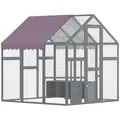 Hühnerstall Freilaufgehege 1,68x1,83x1,82 m Freigehege mit Schloss Tannenholz