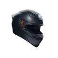 AGV - K1 S E2206 Motorrad Helm, Herren ECE Vollvisier Motorradhelm, Racing Style mit Aerodynamischem Spoiler, Kratzfestem Visier, 190° Sichtfeld, mit Intercom Ready, New model - Matt Black, XX-Large