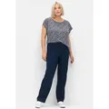 Sheego T-Shirt Kurzarmshirt blau 56/58 EU