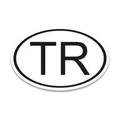 TR Aufkleber Länderkennzeichen Türkei 17,5 x 11,5 cm DIN genormt - kfz796