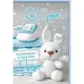 Verlag Dominique Grußkarten Geburt - Baby - Freudiges Ereignis - Karte mit Umschlag - Hase