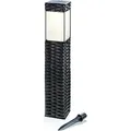 Esotec Solarleuchte Rattan, 3500K warmweiß, Höhe 50 cm, Gartenleuchte - Braun/Dunkelgrau