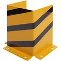 Mendler Rammschutz HWC-J50, Anfahrschutz Eckschutz, mit Bolzenanker Metall U-Form 40x30x25cm gelb-schwarz