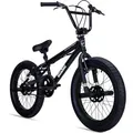 Bergsteiger Tokyo 20 Zoll BMX, Fatbike, 360° Rotor-System, Freestyle, 4 Stahl Pegs, Kettenschutz, Freilauf - Schwarz