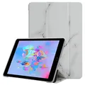 Cadorabo Hülle kompatibel mit Apple iPad mini MINI 2 MINI 3 MINI 4 MINI 5 Handyhülle aus Kunst Leder im Marmor Design [Kartenfächern] Case Hülle für iPad mini MINI 2 MINI 3 MINI 4 MINI 5 in Weiß