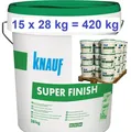 KNAUF 15 x 28kg =420kg Super Finish Sheetrock Fertigspachtel Spachtelmasse