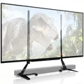 Amazon Basics Universal-TV-Ständer für LCD-/LED-/Plasma-Fernseher, 55,9 cm - 195,6 cm (22 - 77 Zoll), höhenverstellbar, kompatibel mit Soundbars, Traglast bis zu 36 kg, max. VESA 800 x 400 mm, Schwarz