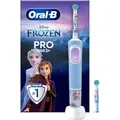 Oral-B Pro Kids, Kind, Rotierende-vibrierende Zahnbürste, Tägliche Pflege, Super sensitive, Hellblau, Akku, Integrierte Batterie - Hellblau