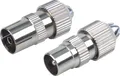 Schwaiger KST1525 531 TV-Adapter IEC Stecker zu IEC Buchse, für den Antennenanschluss