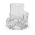 Maul Schreibtisch-Organizer 4117605, rundbox, Kunststoff, 6 Fächer, transparent