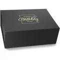 ideas in Boxes Geschenkbox Happy Birthday Geschenkkarton, Premium Magnetbox, Geschenkverpackung für Geburtstag mit Schriftzug schwarz 40 cm x 30 cm x 15 cm
